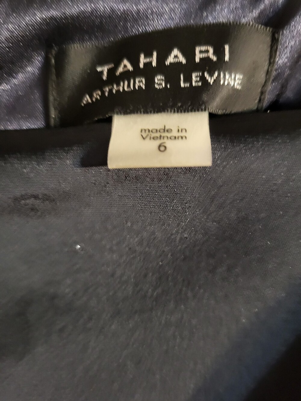 NWT Tahari Classic Midnight Navy Blue Off-Shoulder Midi Dress - Picture 2 of 13